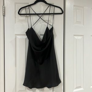 Never been worn (new) black cow neck mini dress